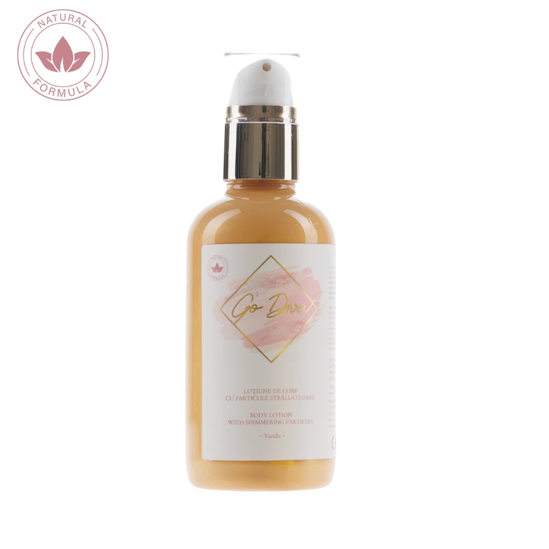GO DIVA – Lotiune de corp cu particule stralucitoare – Vanilie