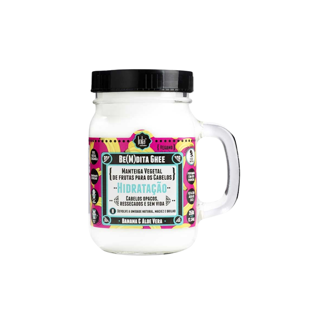 Lola Cosmetics, Masca de par intens hidratanta cu Banane și Aloe Vera - BEMDITA GHEE, 350 gr